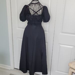 FORE Elegant Black Dress with Unique Strappy Design Size Small